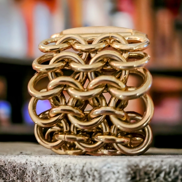 Watch -Thick Wide Link Animal Print Watch..New Battery - Picture 8 of 14